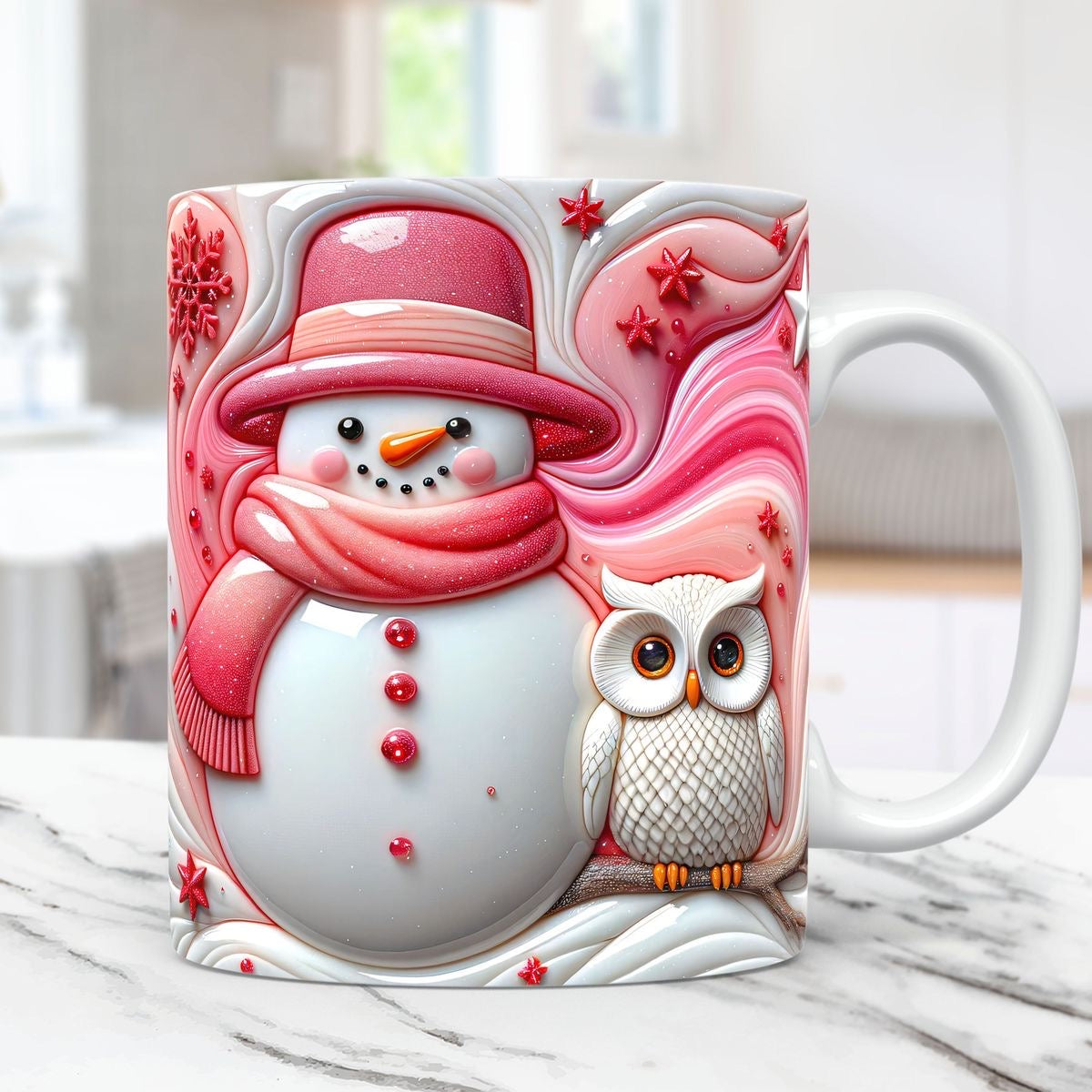 3D Snowman Mug 11 0z or 15 0z