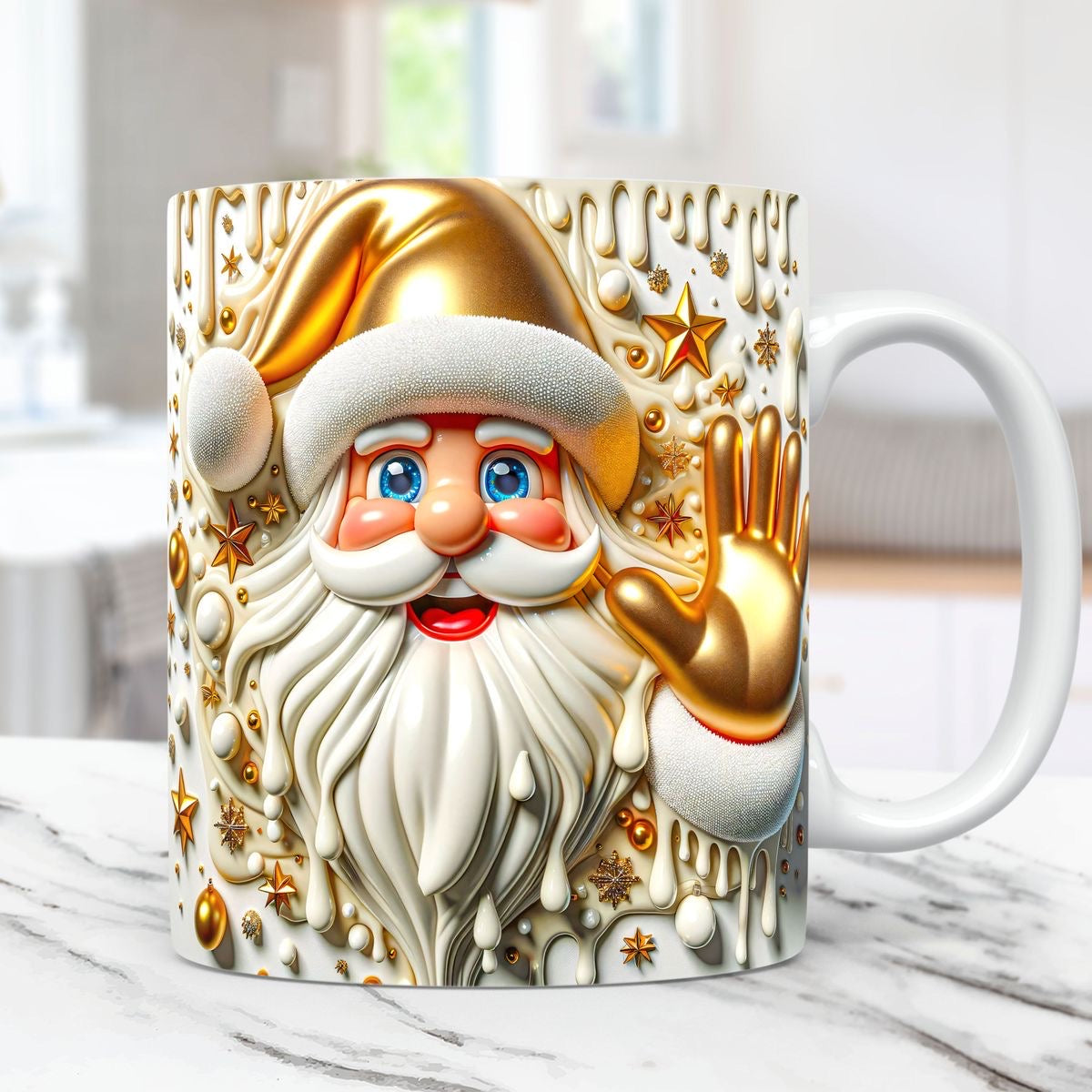 3D Santa Mug 11 0z