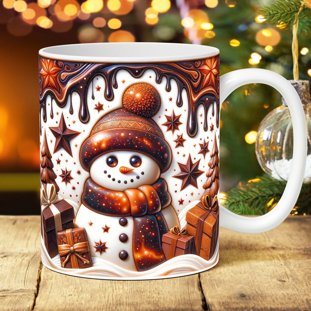 3D Snowman Mug 11 0z