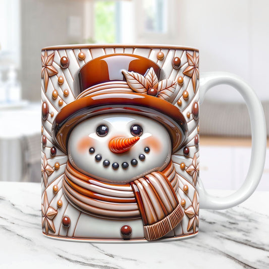 3D Snowman Mug 11 0z