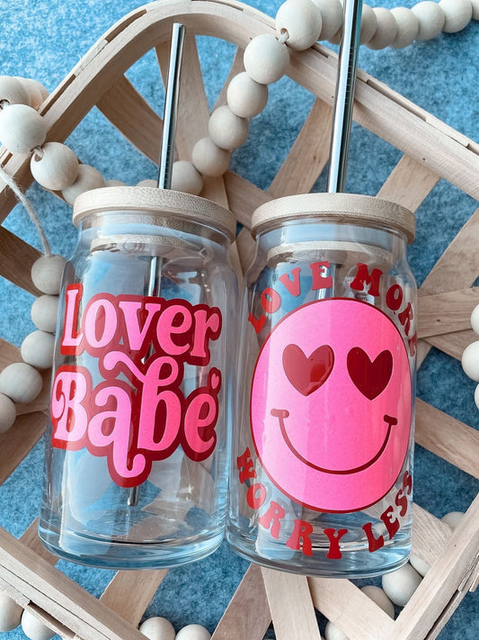 Lover Babe Glass Cup Design
